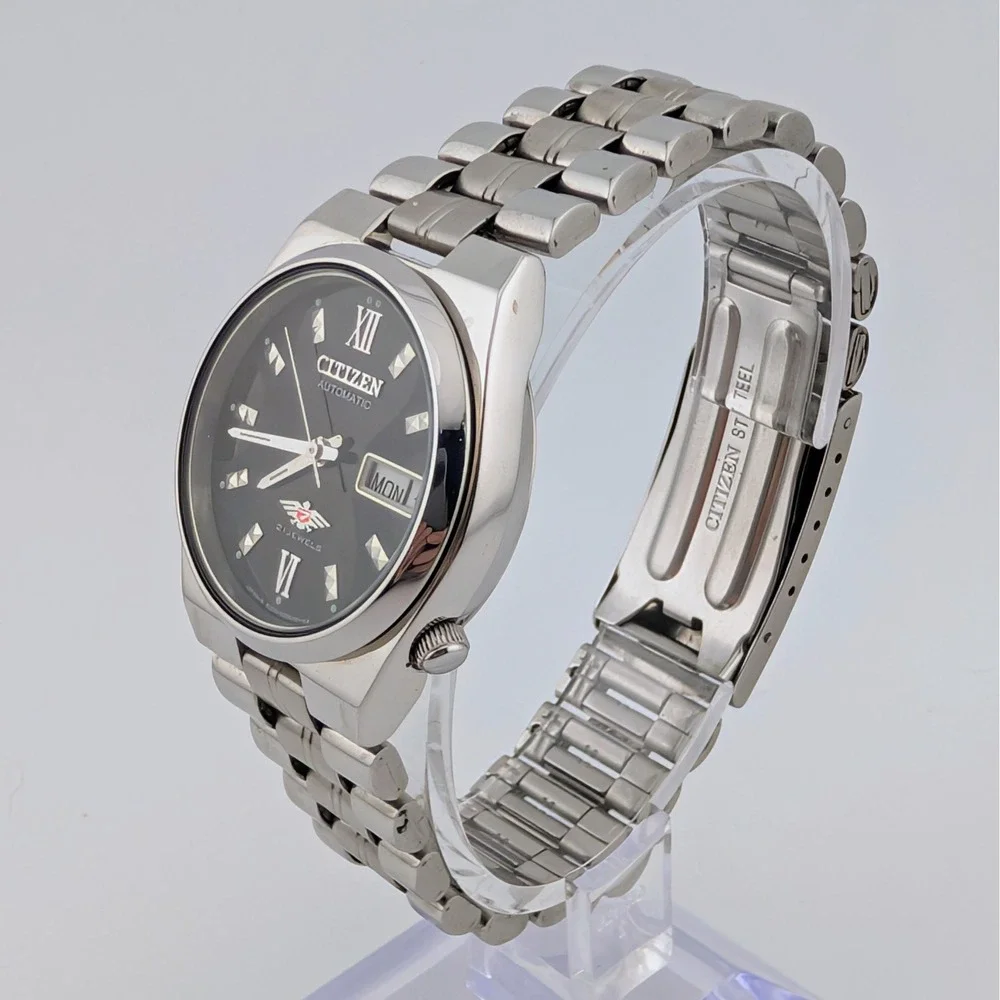 Rare Vintage Citizen Eagle 7 Automatic 21 Jewels Geometric Dial Day Date 8200